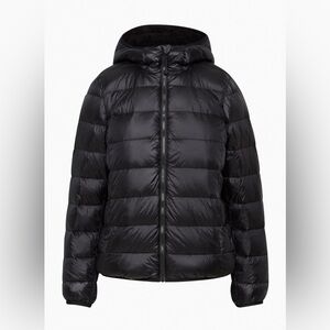 Aritzia Tnaction The Little Fuzzy Puff Puffer Coat In Black Size